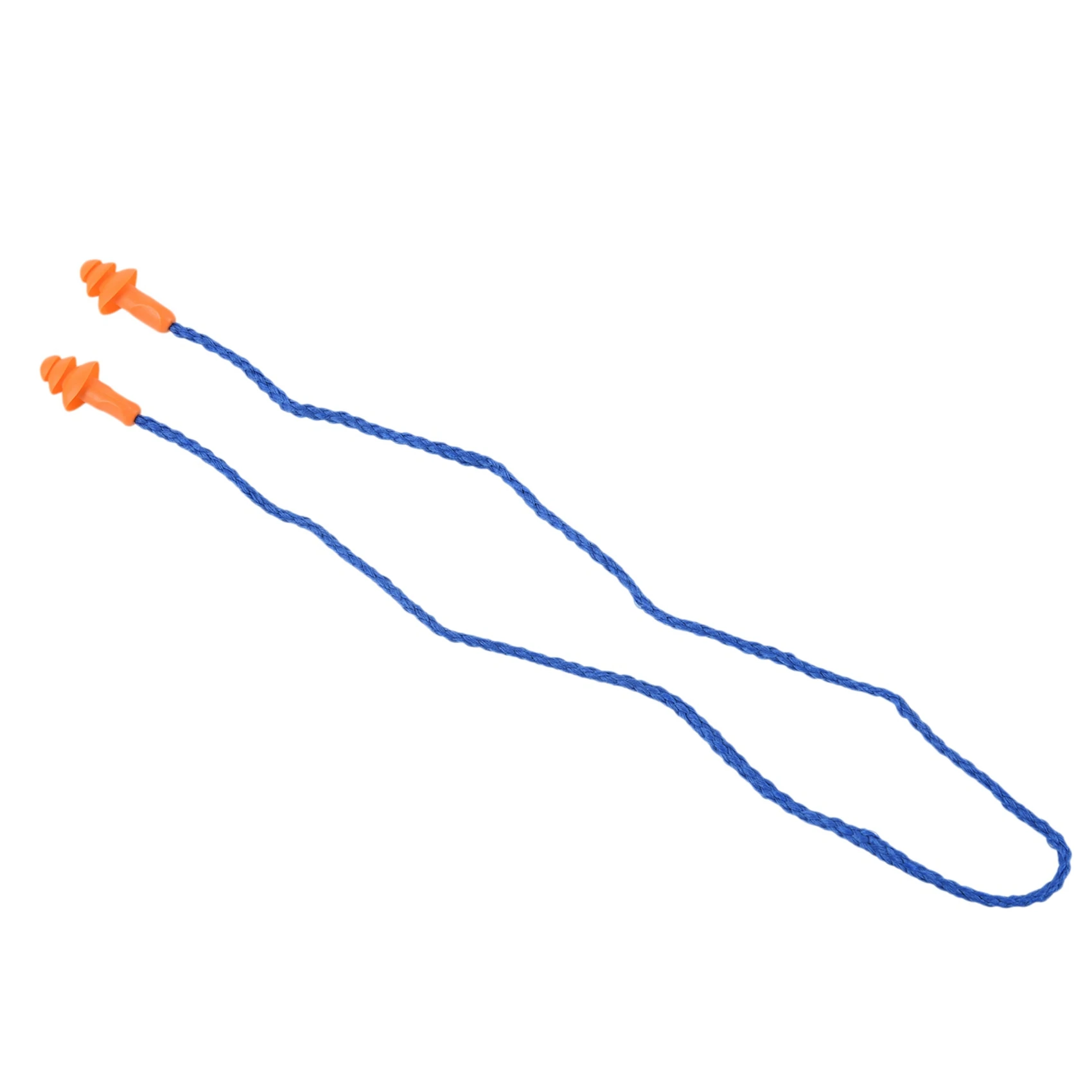 

L72A-20 Pcs Safety Silicone Soft Ear Plugs - Hearing Protection Muffs With Cord - Noise For Work Home Sleeping Blue Orange