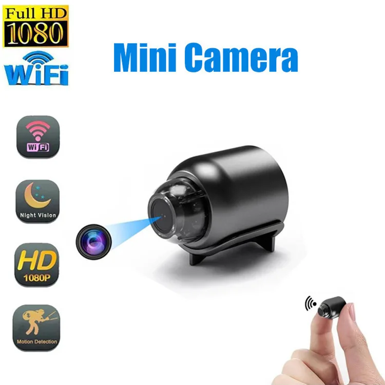 Mini Câmera Sem Fio WiFi 1080P Monitoramento Interno Do Carro Segurança Visão Noturna Câmera De Detecção De Movimento Monitor Do Bebê Câmera IP