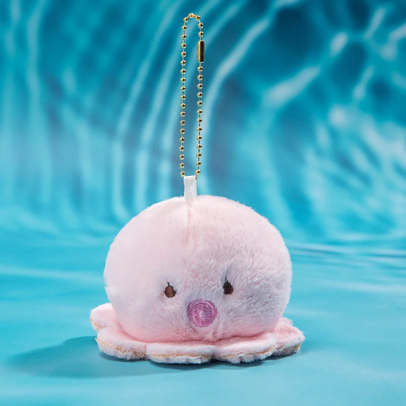 Colgante de peluche de Animal marino creativo, cangrejo de dibujos animados, pulpo, sardina, diablo, pez, muñeco de peluche, bolsa, accesorios, llavero, regalos para niños