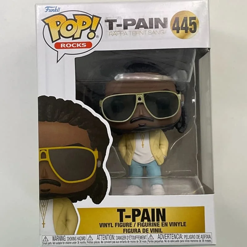 Funko Pop Original T-Pain Rappa Ternt Sanga Action Figure Anime Rocks #445 Star Desk Decor Toys Fan Collectible Gifts
