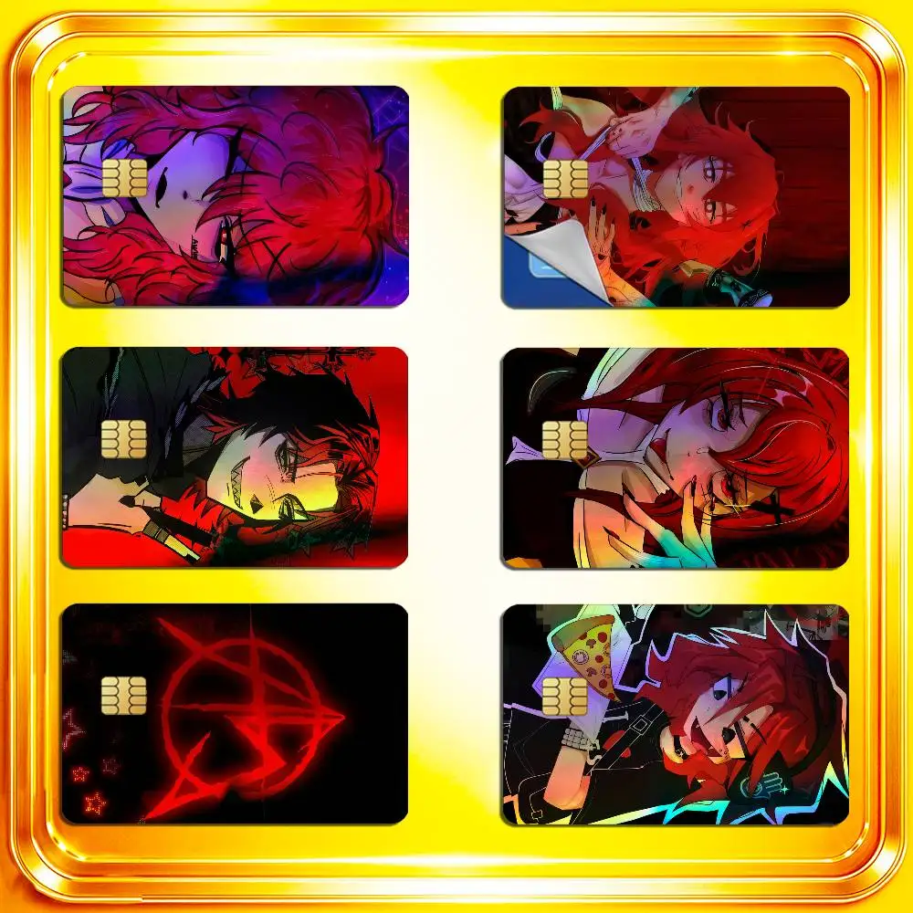 For Singer Asteria Credit Bank Sticker ID Access Card Cover Skin Rainbow Color Laser Stickers Film