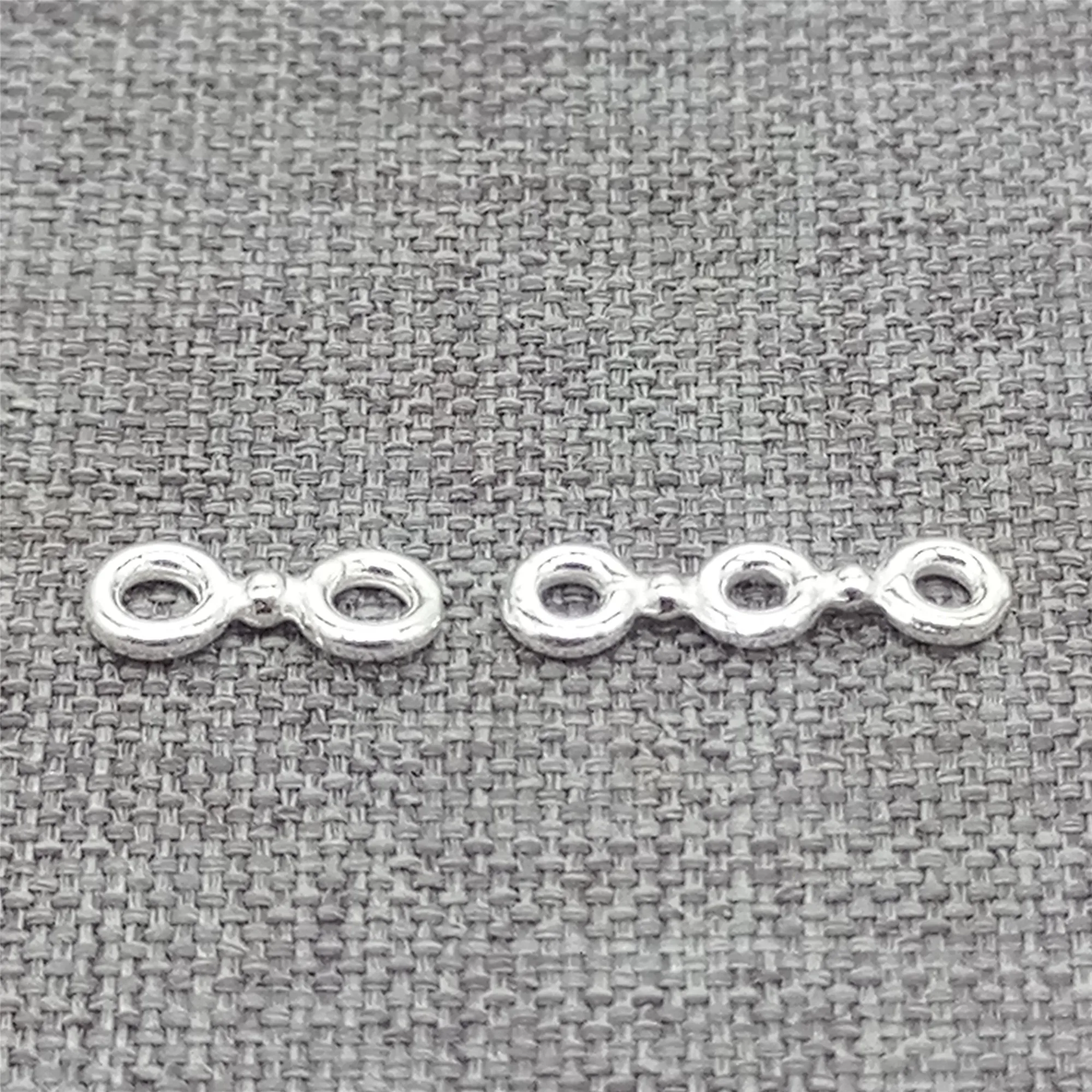 15 Pieces 925 Sterling Silver Small Two or Three Hole Bar Spacer Beads