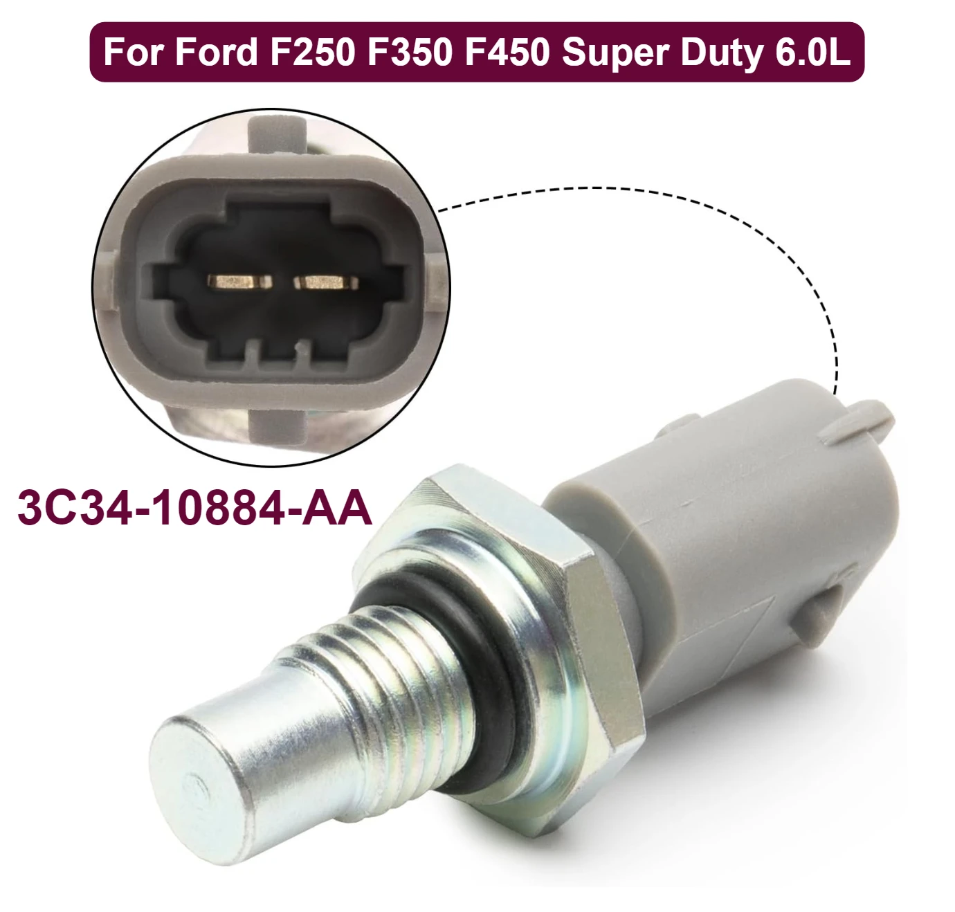 

2003-2010 F250 F350 6.0L 6.4L Датчик температуры охлаждающей жидкости/масла дизельного двигателя для Ford 3C34-10884-AA