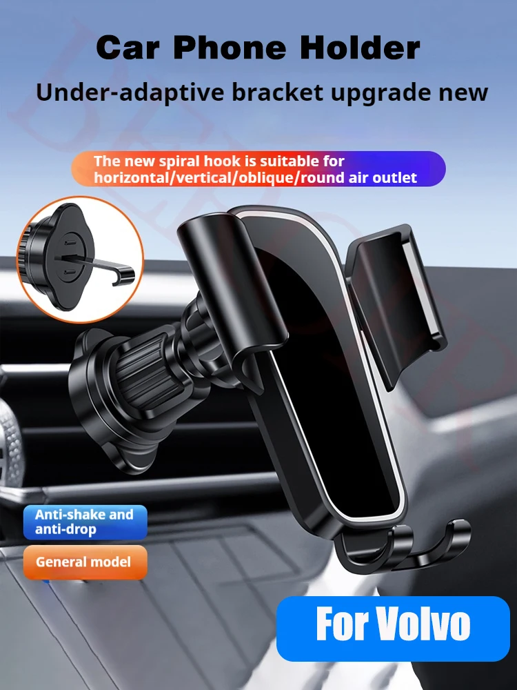 For Volvo Gravity Auto Phone Holder Car Air Vent Clip Mount Mobile Phone Holder CellPhone Stand  Support For iPhone For Samsung 