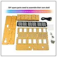 Reliable-Digital LED Alarm Clock Kit Large Font 6-Digit Electronic Clock Bulk Music Spectrum Module DIY Featuring Voice,Digital