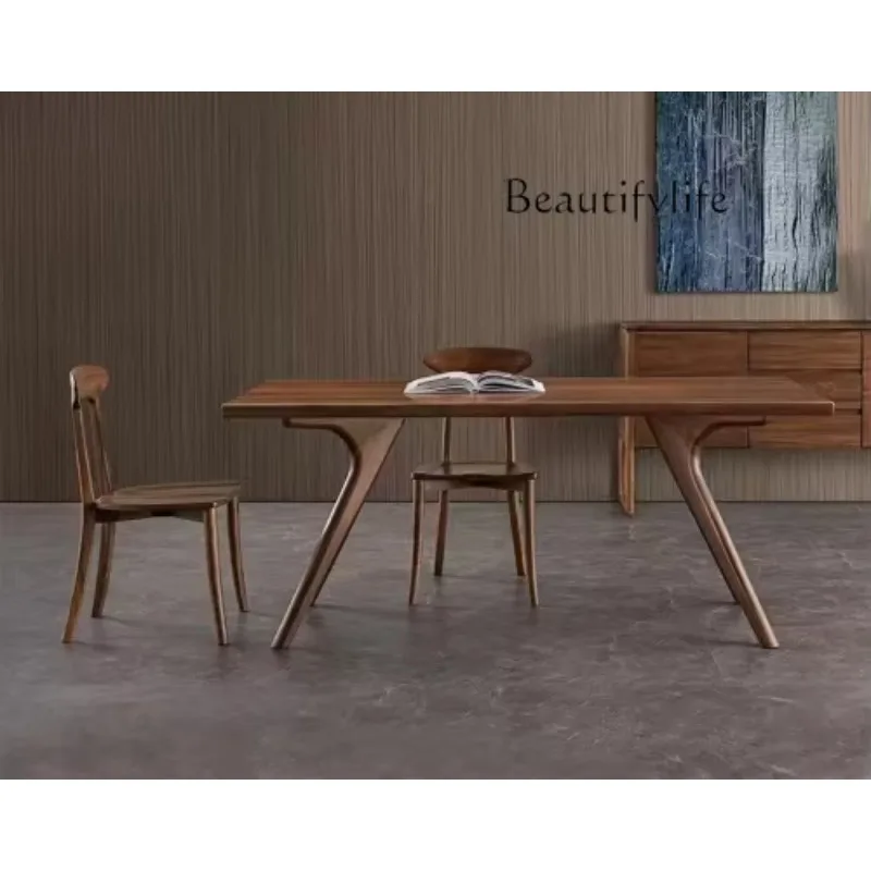 

M Северная Америка, импортированный дизайн обеденного стола из цельного дерева из черного ореха, современная простая мебель для маленькой квартиры, обеденный стол