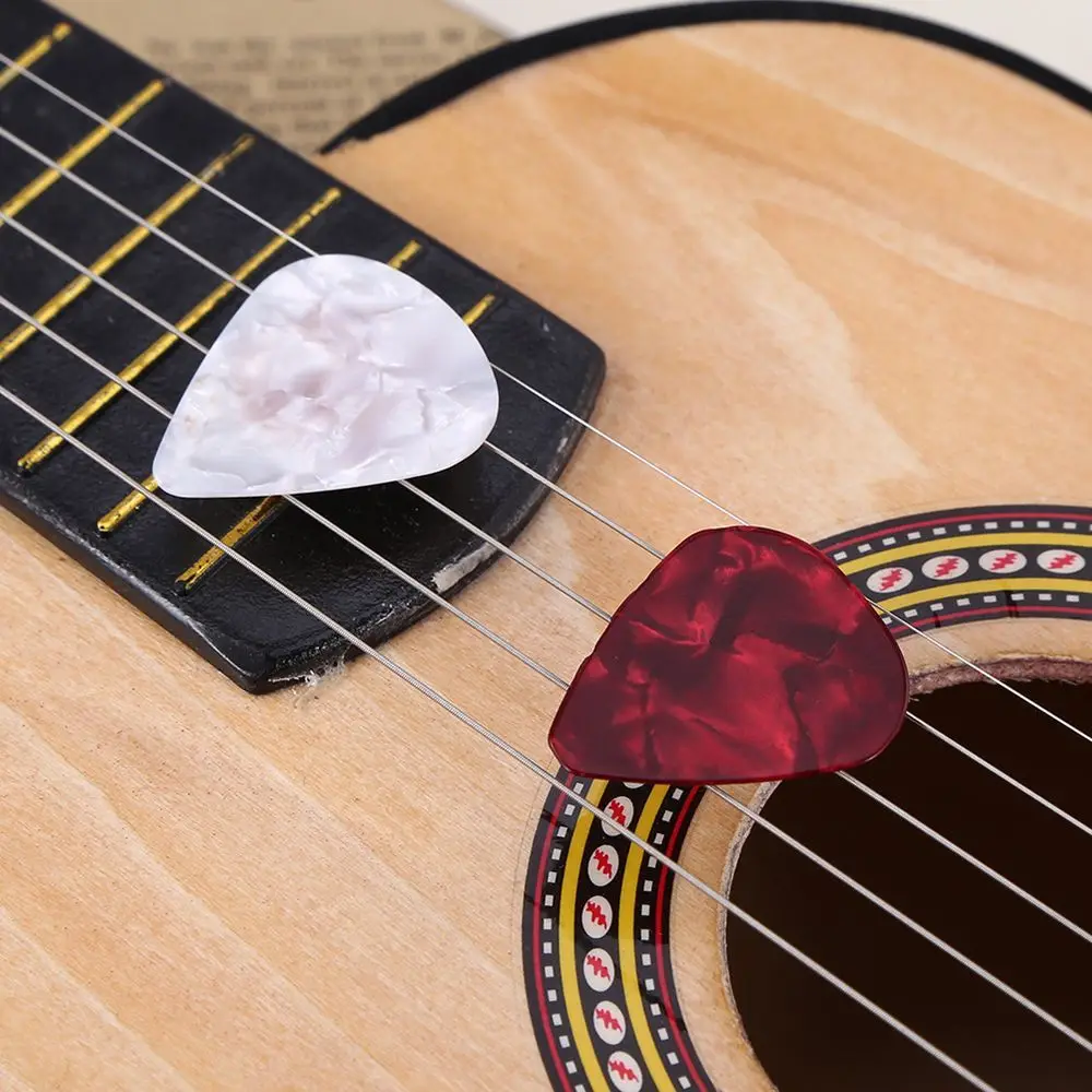 10PCS Guitar Picks Plectrum Celluloid Electric Smooth Guitar Pick Bass Acoustic Guitar Accessories Thickness 0.5mm/0.75mm/1.0mm