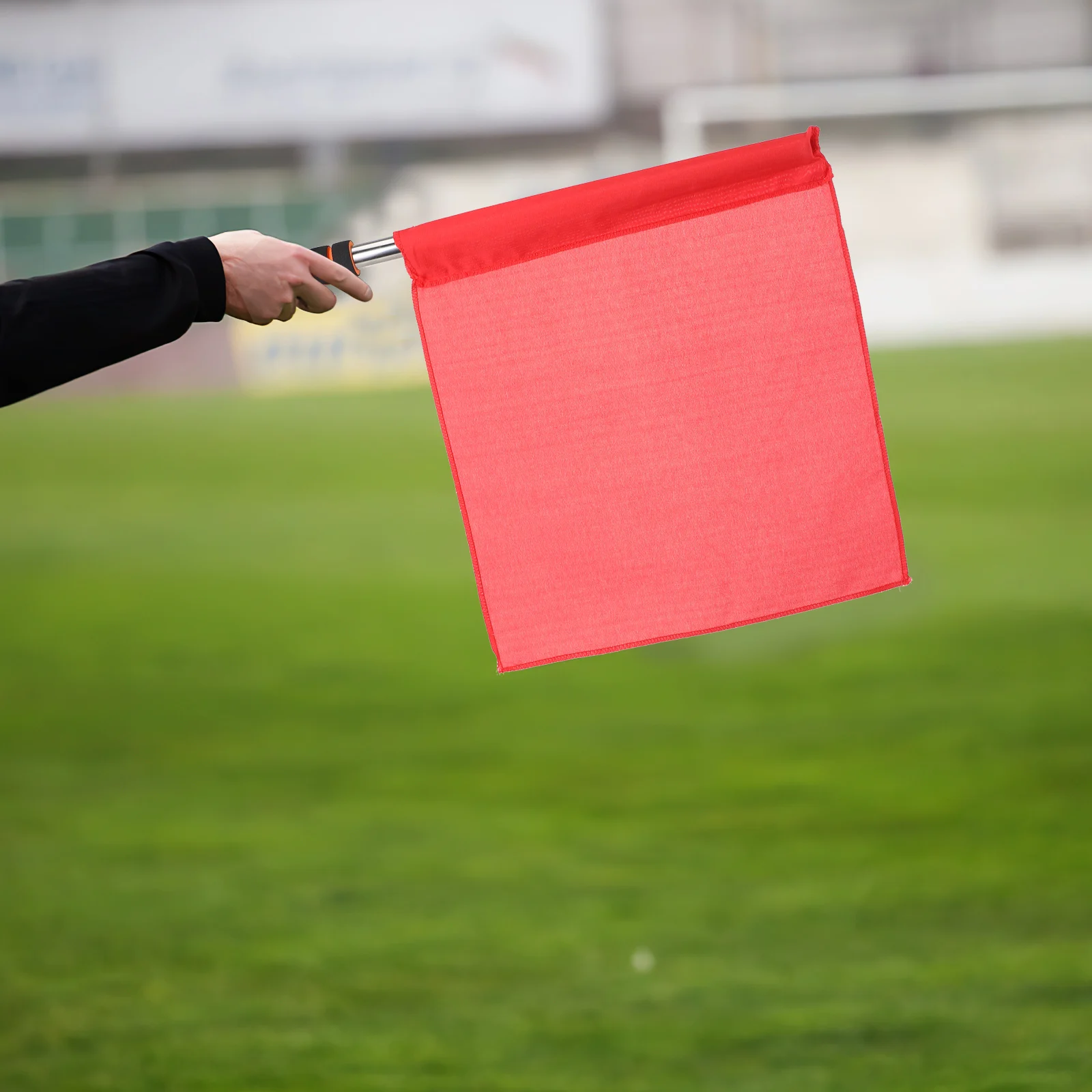 

4pcs Referee Flag Commanding Signal Flags for Sports Officiating Red Football Match Hand Waving Stainless Steel for Linesman
