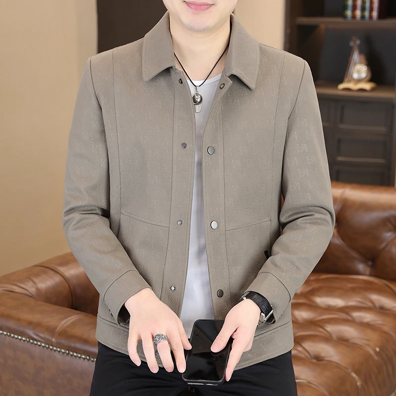 

Осенняя куртка высокого качества, мужские повседневные деловые куртки, универсальные тонкие ветрозащитные пальто для социального офиса, верхняя одежда, мужская одежда 2025