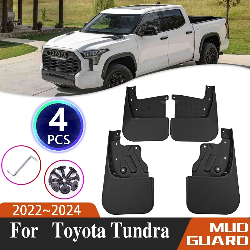 

Car Mud Flaps For Toyota Tundra 2022 2023 2024 XK70 Auto Mudguards Guard Splash Flap Anti-splash Fenders Mudflap Car Accessories