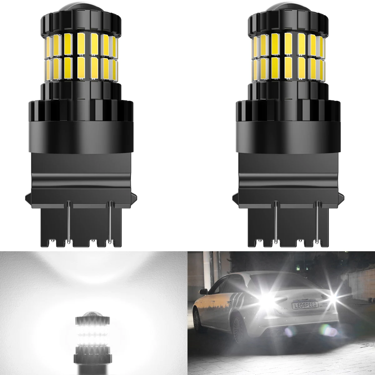 2x W21W PY21W Led Canbus W16W 3157 7443 T15 T20 LED Bulb Reverse light for Hyundai Solaris Creta Kia Rio 3 Ceed Sportage Optima