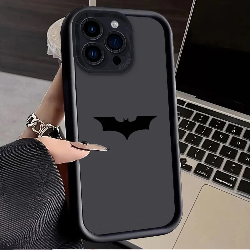 Marvel Batman Liquid Silicone Phone Case for iPhone 15 14 13 12 11 Pro Max XS X XR 8 7 6S 6 Plus SE 2020 Soft Back Cover Funda