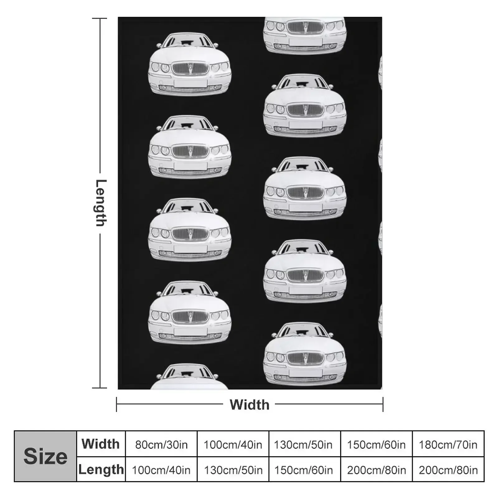 Rover 75 classic car Throw Blanket couch cozy soft plush fuzzy picnic outdoor blanket