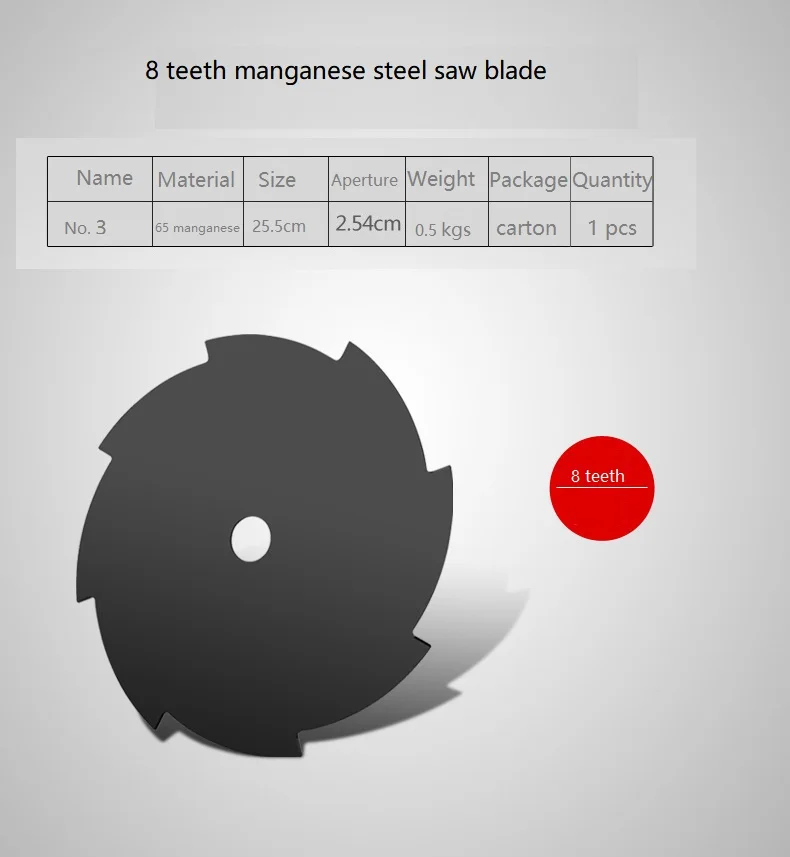 Lawn Mower Manganese Steel Blades for Brush Cutting Machine