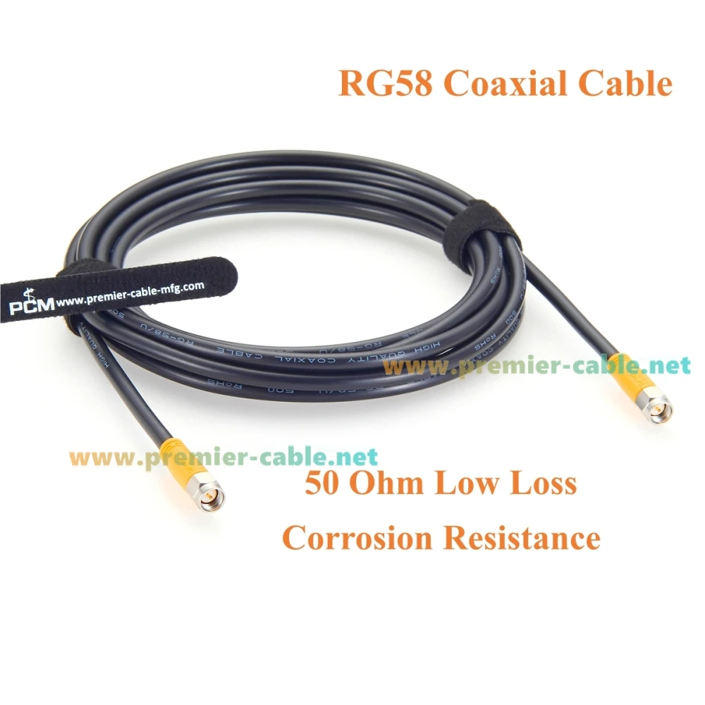 SMA-Stecker auf SMA-Stecker RG58 Koaxialkabel 50 Ohm Verlustarmes HF-Koaxial-Verbindungskabel für Antenne, WLAN-Router, 4G LTE, GPS, Amateurfunk – Detail 5
