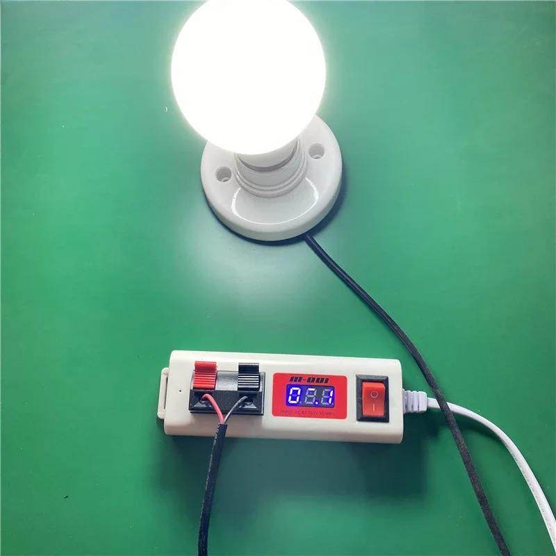 Voltage display test finished lamp power digital display test light line test electric clip