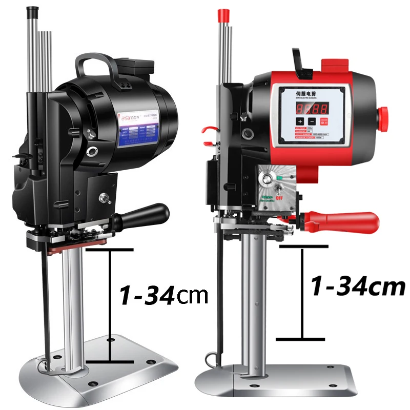 

Вертикальный прямой нож 1600 Вт, электрическая машина для резки ткани, одежды, кожи, бумаги, электрические ножницы, машина для резки ткани
