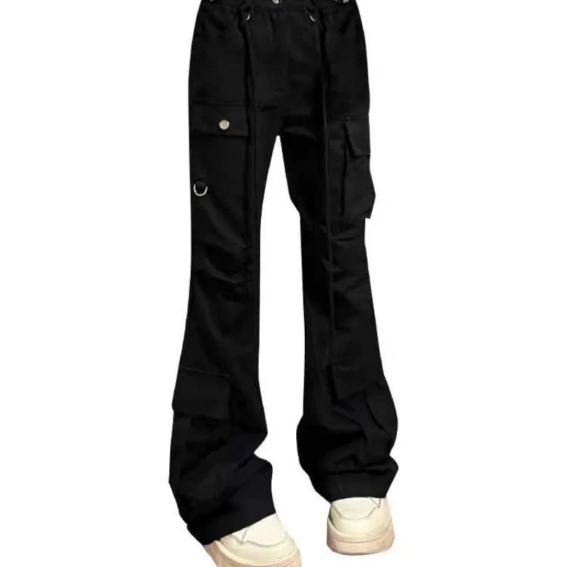 Streetwear Women Clothes Cargo Pants Autumn Trousers New Casual Flared Pants Slim Sweatpants High Waist Multiple Pockets New