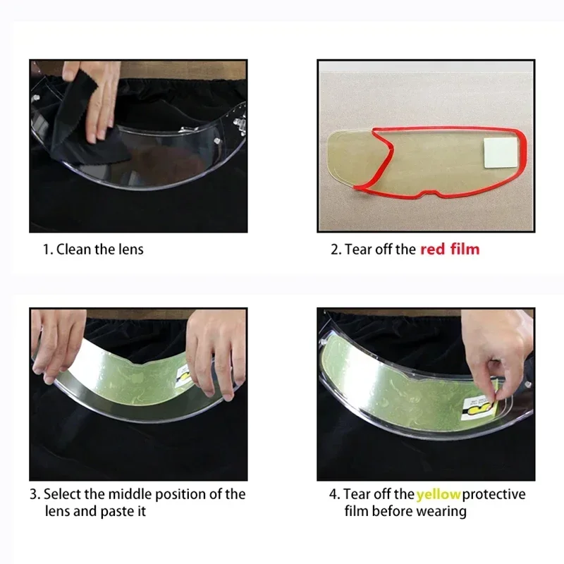 รถจักรยานยนต์หมวกกันน็อกหมวกกันน็อค Visor ฟิล์ม Anti Fog สำหรับ AGV SHOEI HJC K1 K3SV K5 PISTA GLAMSTER RPHA70 RX7X TT หลักสูตร FF353 pinlock เลนส์ฟิล์ม