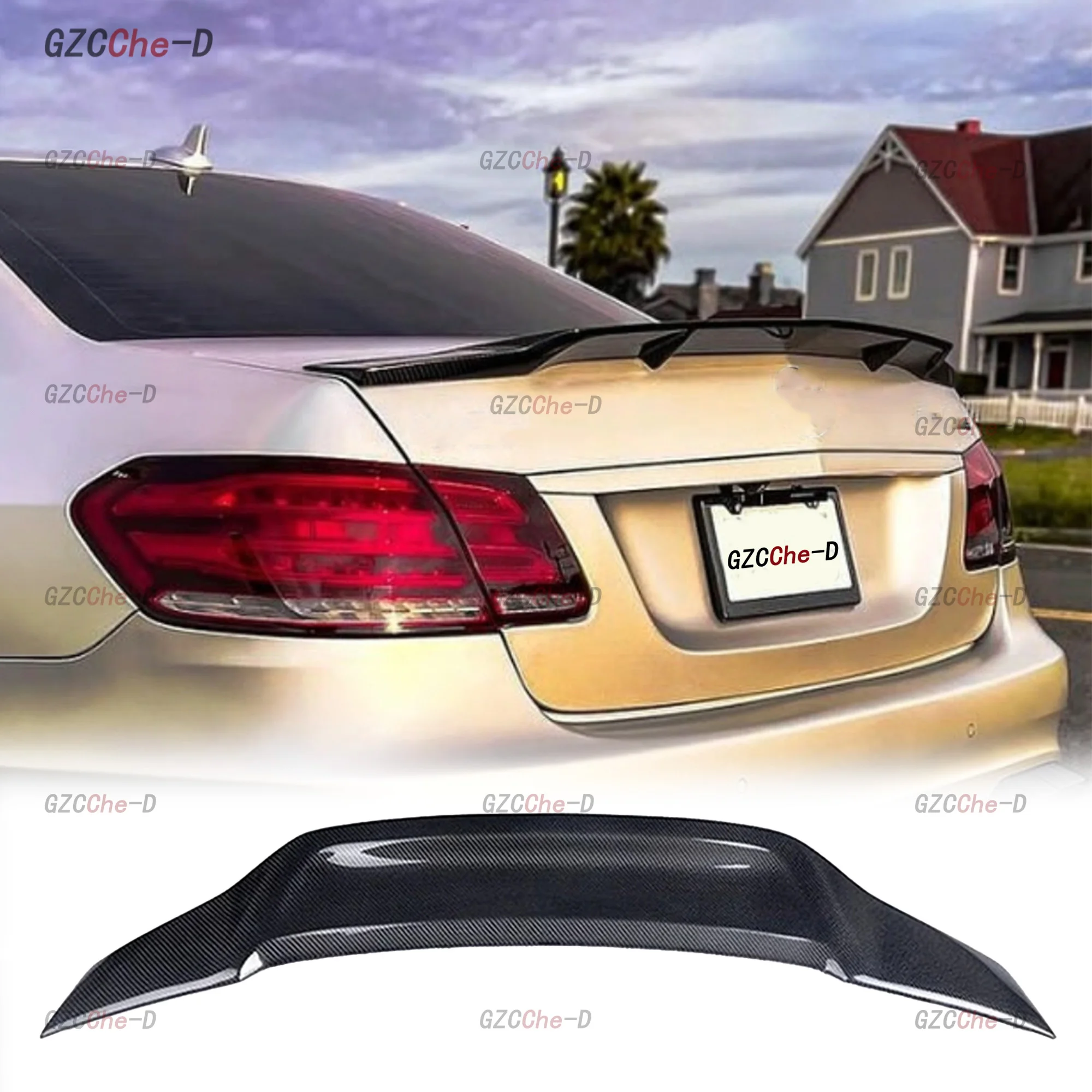 2009-2012 Mercedes Benz E-Class W212 4-door E200 E260 E300 E350 sedan E63 trunk lid rear spoiler R model rear wing