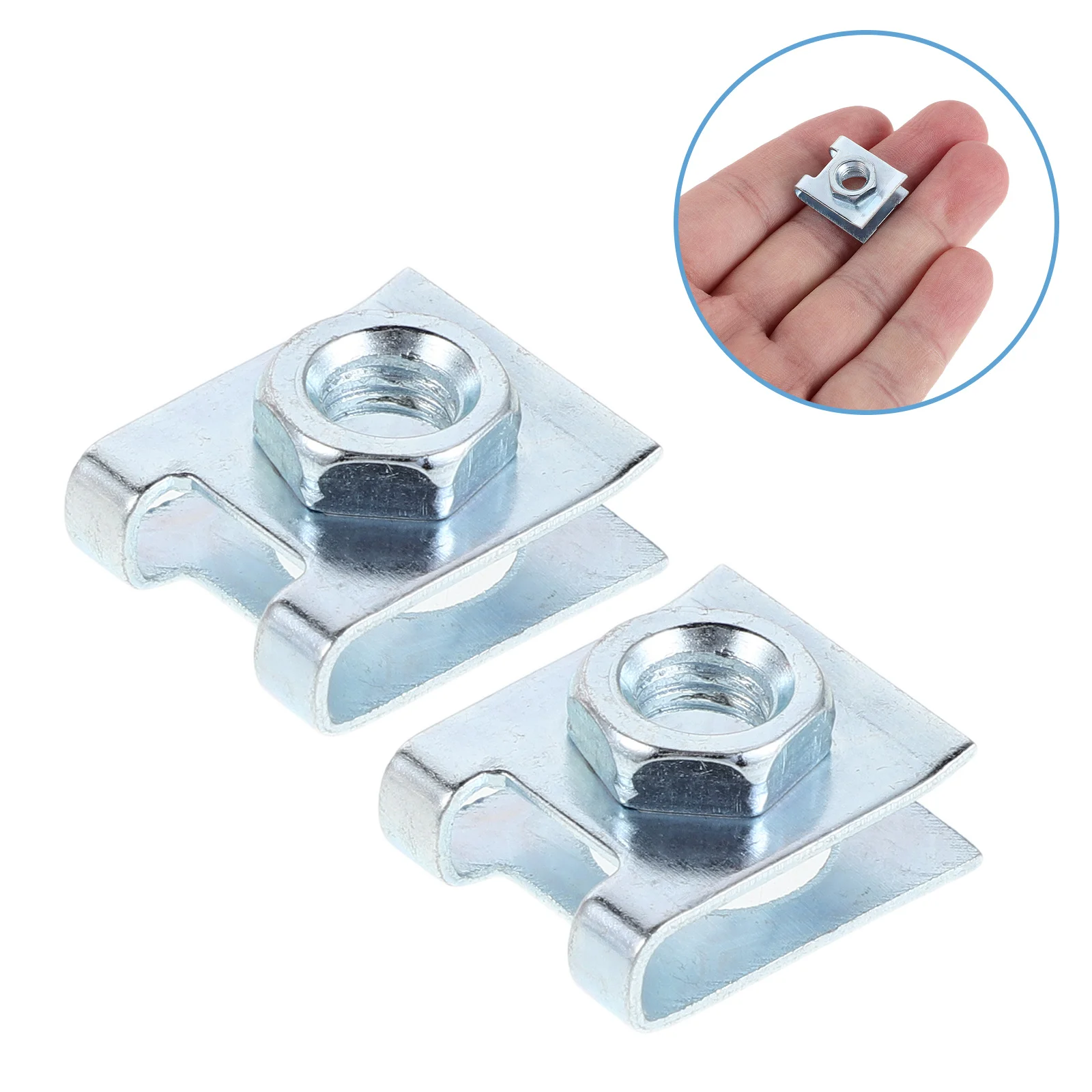 

100pcs License Plate Fixed Clips Metal Universal Bracket Mounting Hardware Fasteners M6 Screws Nuts For Car Tag Durable Number