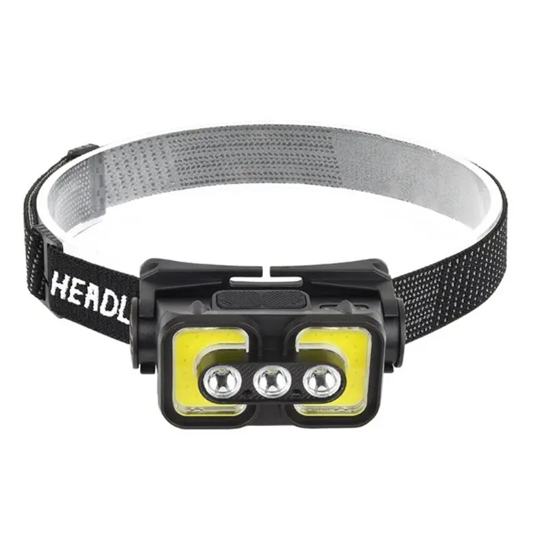 B23B Motion Sensor Rechargeable LED Headlamp Adjustable Waterproof Head Lamps For Outdoor Activities For Camping Running Fishing