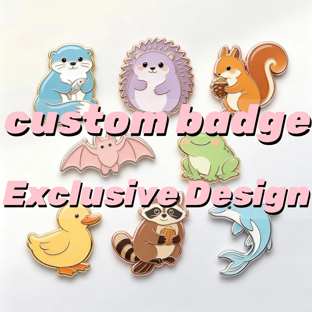 custom badge pins personalized enamel pins custom brooch pin cartoon wild animal metal lapel pin custom daily wear ornament