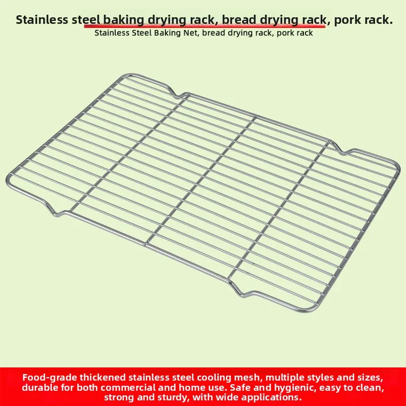 

Stainl Steel Cooling Ra Baking id Pork Bread Rectangular Drng Net Meat Ra Commercial Kitchen Cooking Utensils