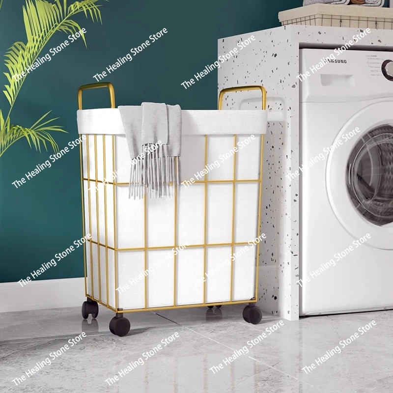 Fashion light luxury household laundry hamper high-end simple toys storage basket creative multi-functional bedside cabinet