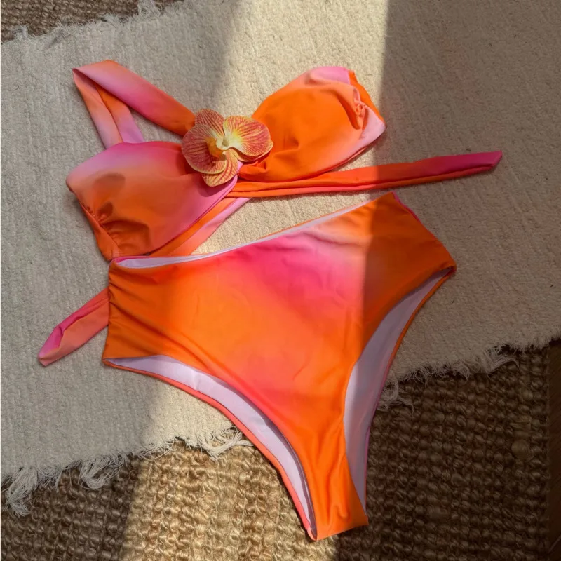 

Сексуальные бикини с цветочным принтом 2026, женские купальники, женский купальник для купания, купальные костюмы, комплект бикини с градиентом, пляжная одежда, купальщица в бассейне