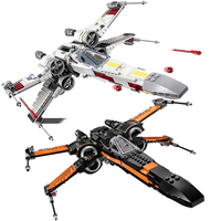 2 Types Space War X-wing Fighter Set Building Blocks War Spaceship Warplane Construction Bricks Toys Birthday Gifts For Kids Boy