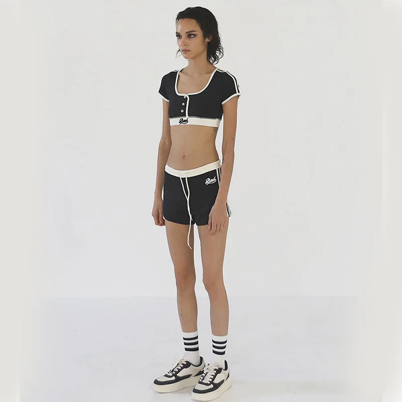 Badblood Athletic Shorts Women's Casual Pants American Spice Girls Niche Hot Pants Three-Point Pants
