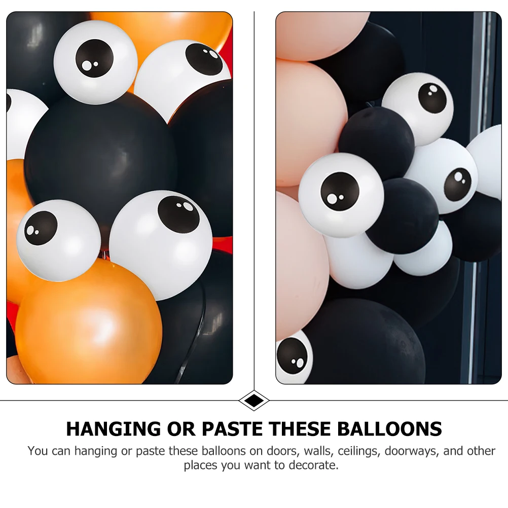 

200Pcs Halloween Eyeball Balloons Latex Balloons Party Decor Scary Theme Home Bar Club Decorations Halloween Decorations