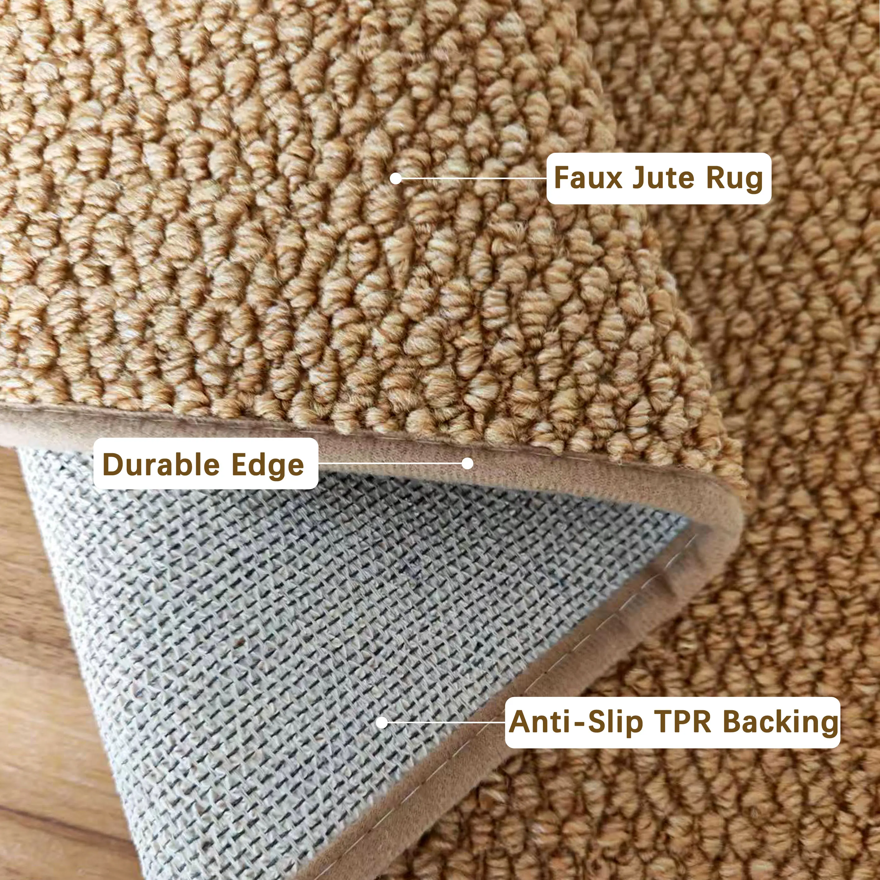 A Natural Cloud-Shaped, Fully Edged Sisal-Patterned Floor Mat, Minimalist Style, Silent, Water-Absorbent, Moisture-Proof Decorative Foot Mat for Bathroom Entrance