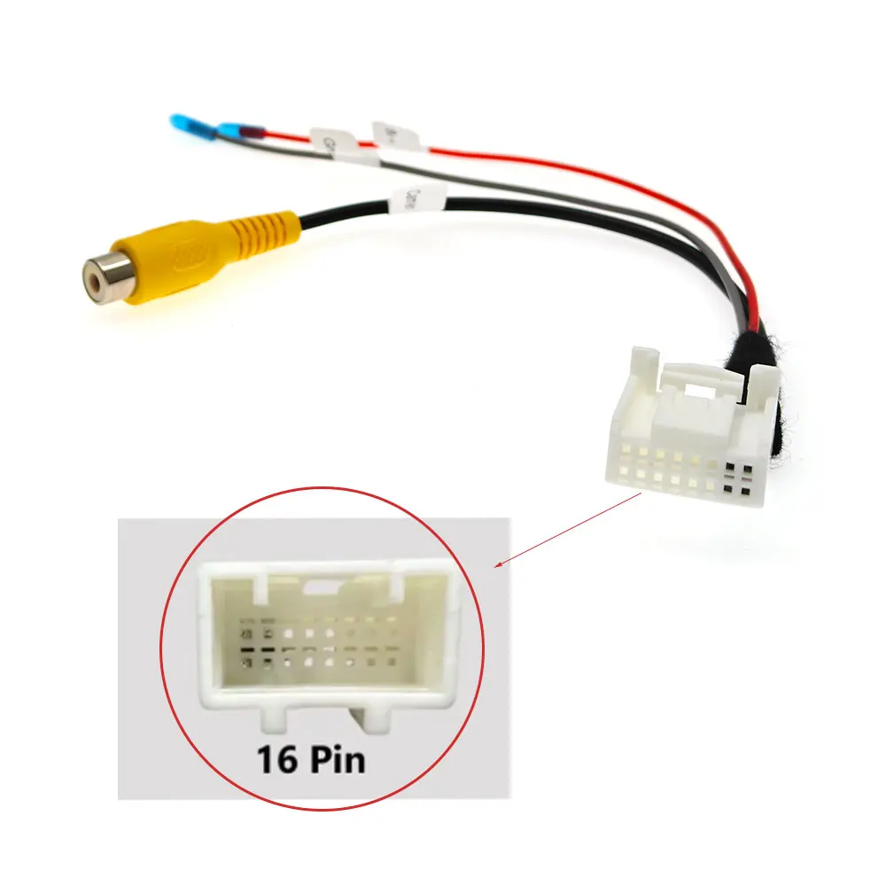 16 Pin Rear Camera Cable Harness For Subaru OEM Fujitsu Ten Navigation 2012 2014 Impreza Crosstrek 2012 2015 WRX STi Foreste view 2