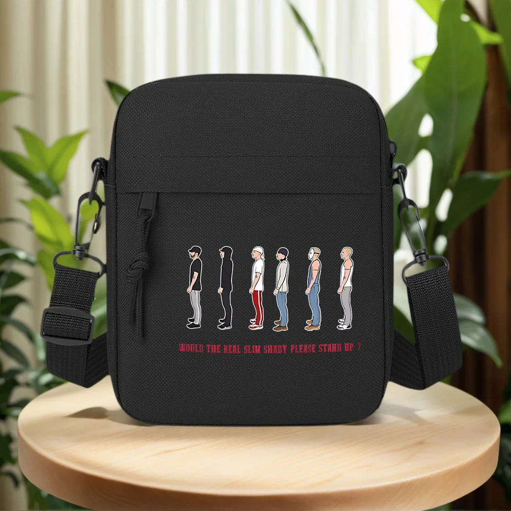 Characters various poses slim stand up Men Crossbody Bag Single Shoulder Women Cartoon Anime Film Printing Design Unisex