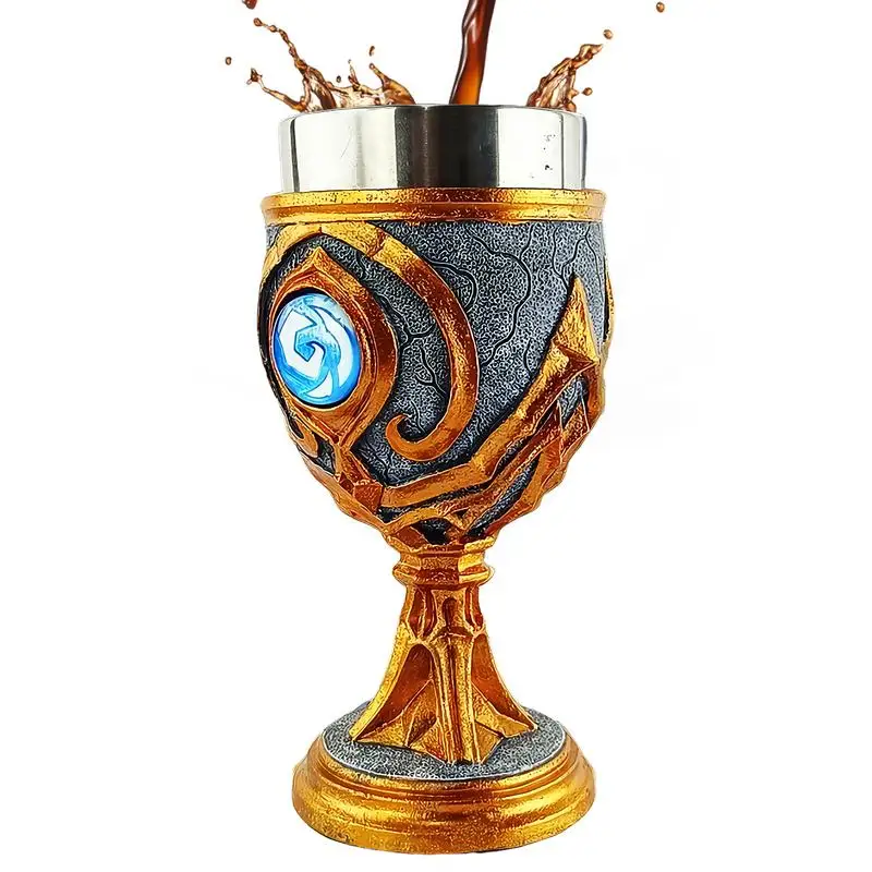 

Chalice Cup Medieval Vintage Goblets Stainless Steel Drinking Vessel For Daily Use Father's Day Wedding And Birthday