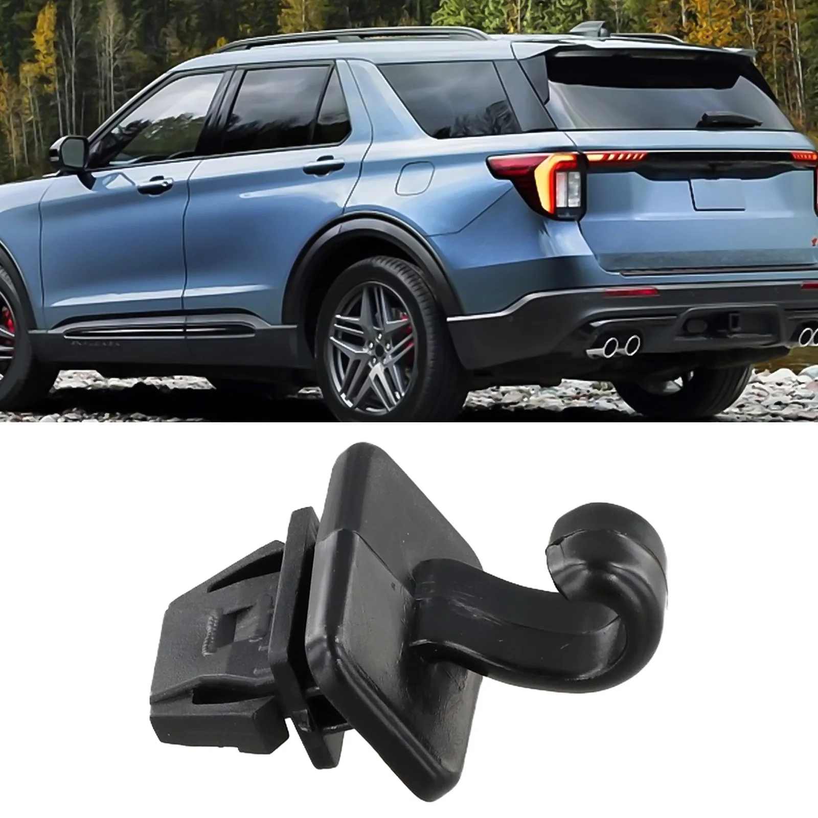Rear Sunshade Clip for Ford Explorer 2020 2024 and Aviator 2020 2024 Fits Models with 2nd Row Sun Blinds LB5Z7800817AA