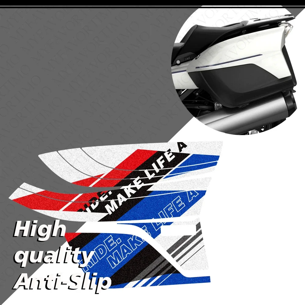 For BMW R1200RT R1250RT K1600GT K1600GTL Matte Anti-slip Luggage Panniers Case Protective Moto Stickers Decals