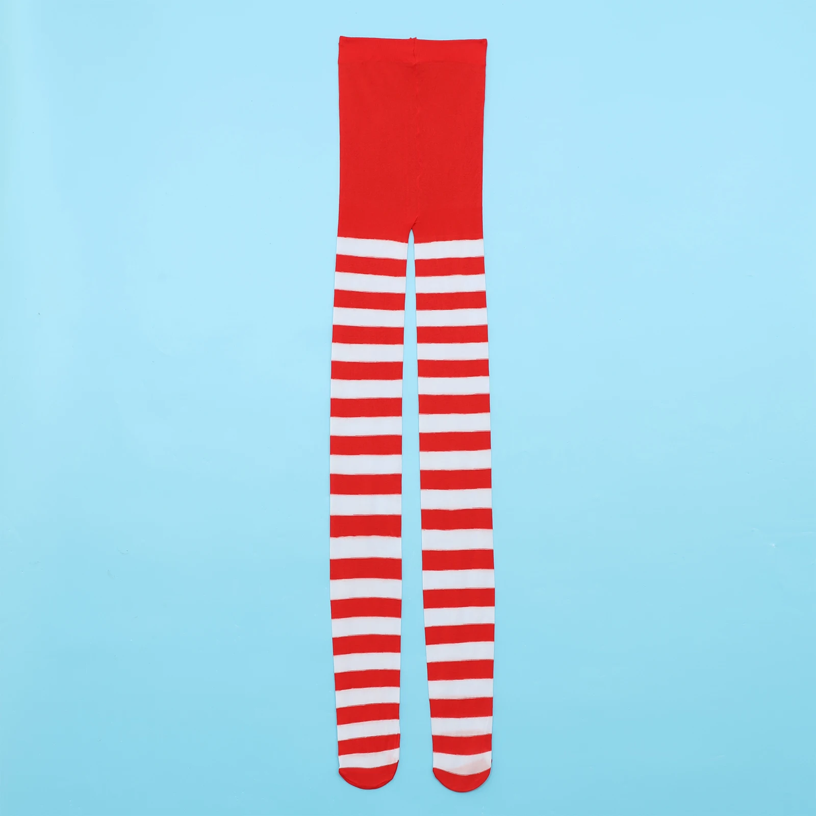 Kerst Gestreepte Panty's Hoge Kousen Klassieke Kleurblok Sokken voor Feest Cosplay Stage Performance Rollenspel Dagelijks gebruik
