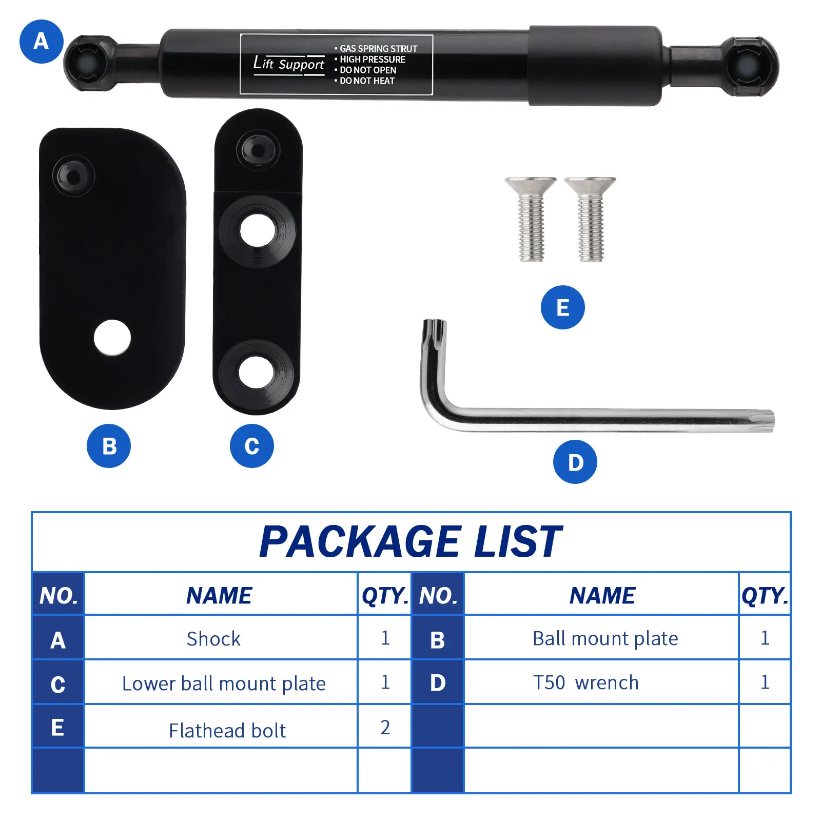 Truck Tailgate Assist,Tailgate Shock Lift Assist Fits for Ford Ranger 2019 2020 2021 2022 Tailgate for Ford Ranger 2019-Current