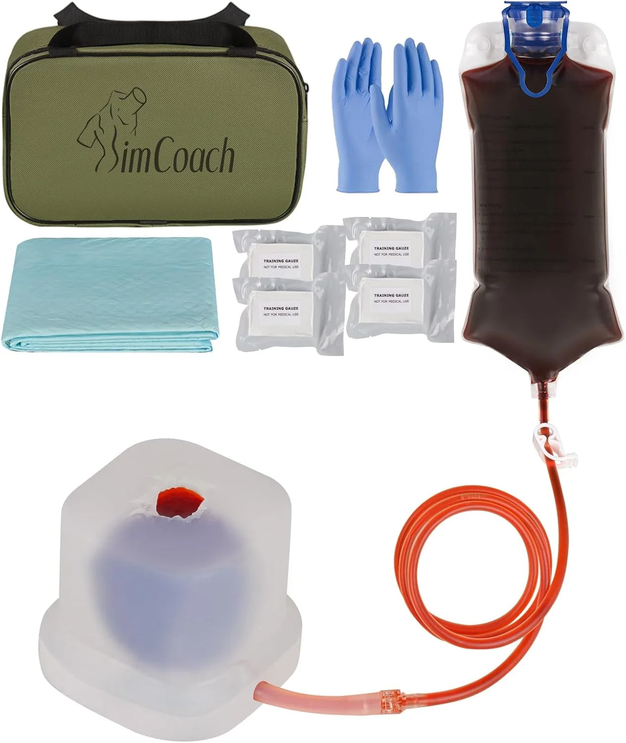 Transparent Depth Wound Dress Trainer Model Level I Basic Designed Bullet Wound Packing for Medical Hemostasis First Aid Educate