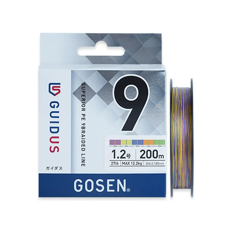 New GOSEN 9 strands braided PE line for long-casting freshwater