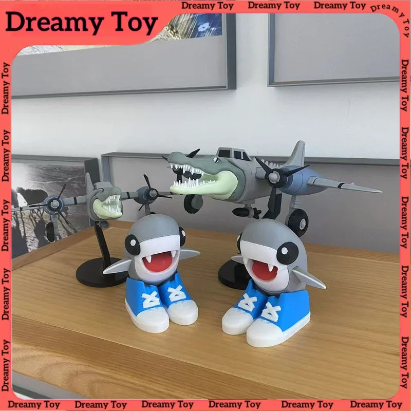 

Crocodile Bomber Bombardiro Action Figure And Q-Version Little Shark Tralalala Figure Desktop Ornament Collectibles Funny Gift