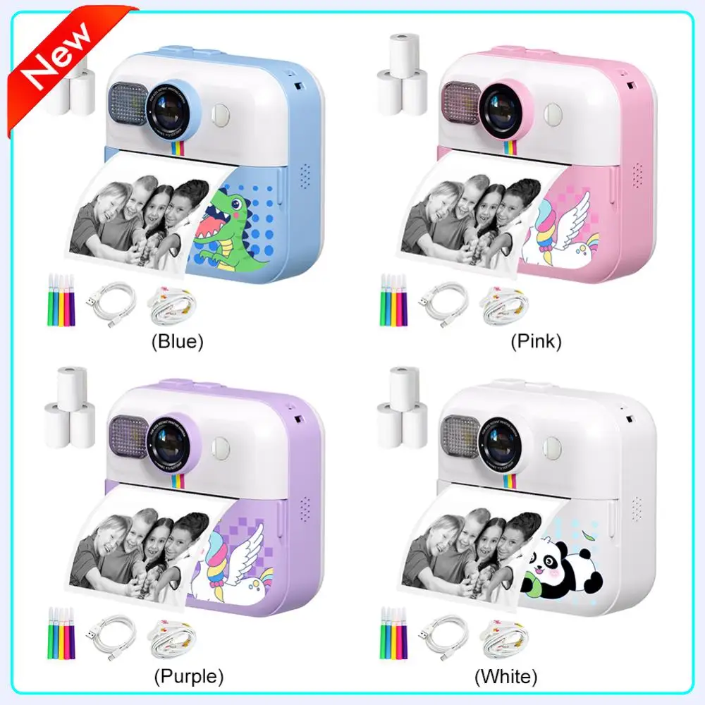 Kinder Mini Instant Print Kamera 2,4 Zoll Bildschirm Kind Zeichnung Kamera 48MP 1080P Video Kinder Kamera Geschenk für Weihnachten/geburtstag