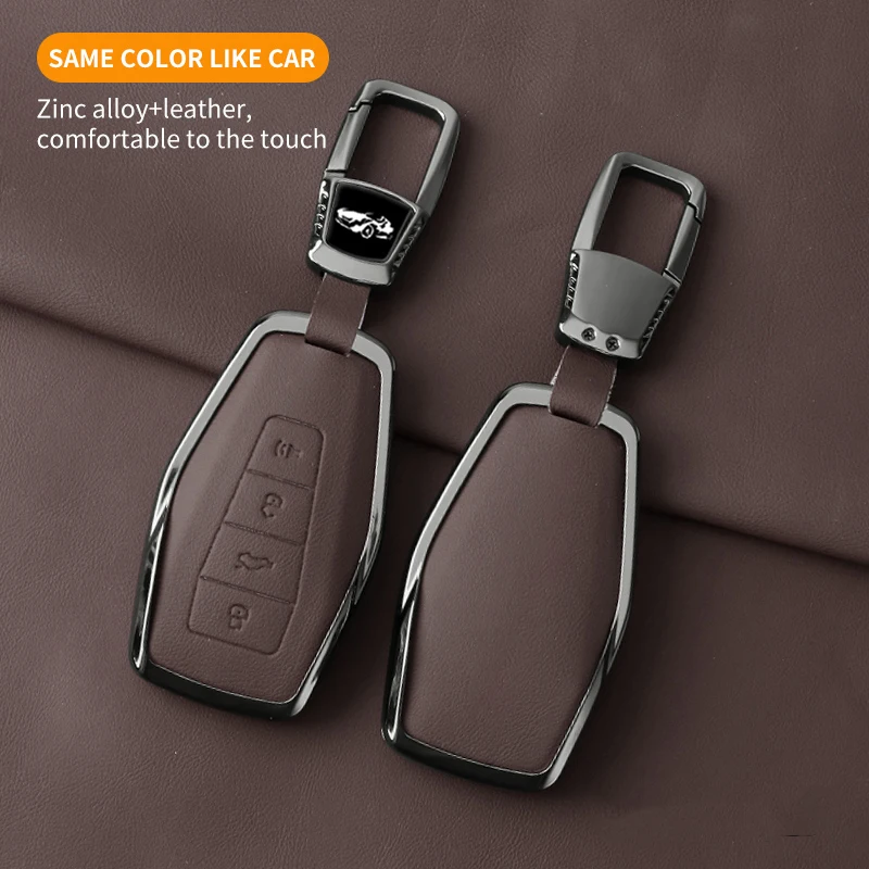 

Metal Car Key Case Cover Shell Fob for Geely Coolray X6 X7 EX7 Geometry C Emgrand Global Kulrey Hawk GX7 Okavango NL3 SUV GT GC9