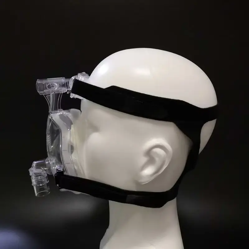 ヘッドバンドとシリコンクッション付き CPAP マスク、フィリップスおよび ResMed Cpap&Bipap に共通、家庭用無呼吸およびいびき用