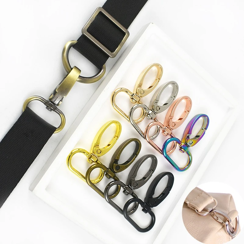 

5/10Pcs 25mm Metal Buckles Rotating Lobster Buckle Bag Strap Spring Hook Keychain Clasp Handbag Chain Clasps Clip DIY Accessory
