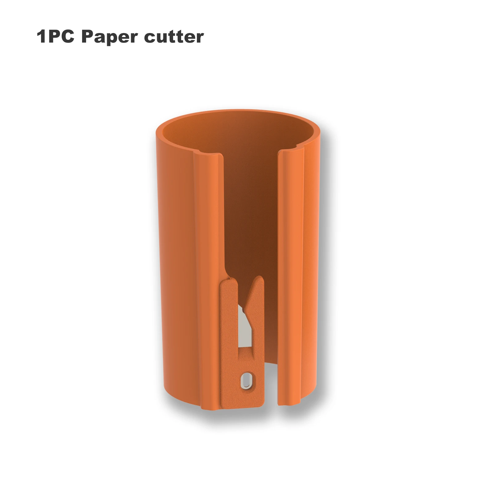 HORN glijdende inpakpapiersnijder - Easy-Glide cadeaupapiertrimmer voor Kerstmis en verjaardagen, duurzaam ABS, oranje/zwart