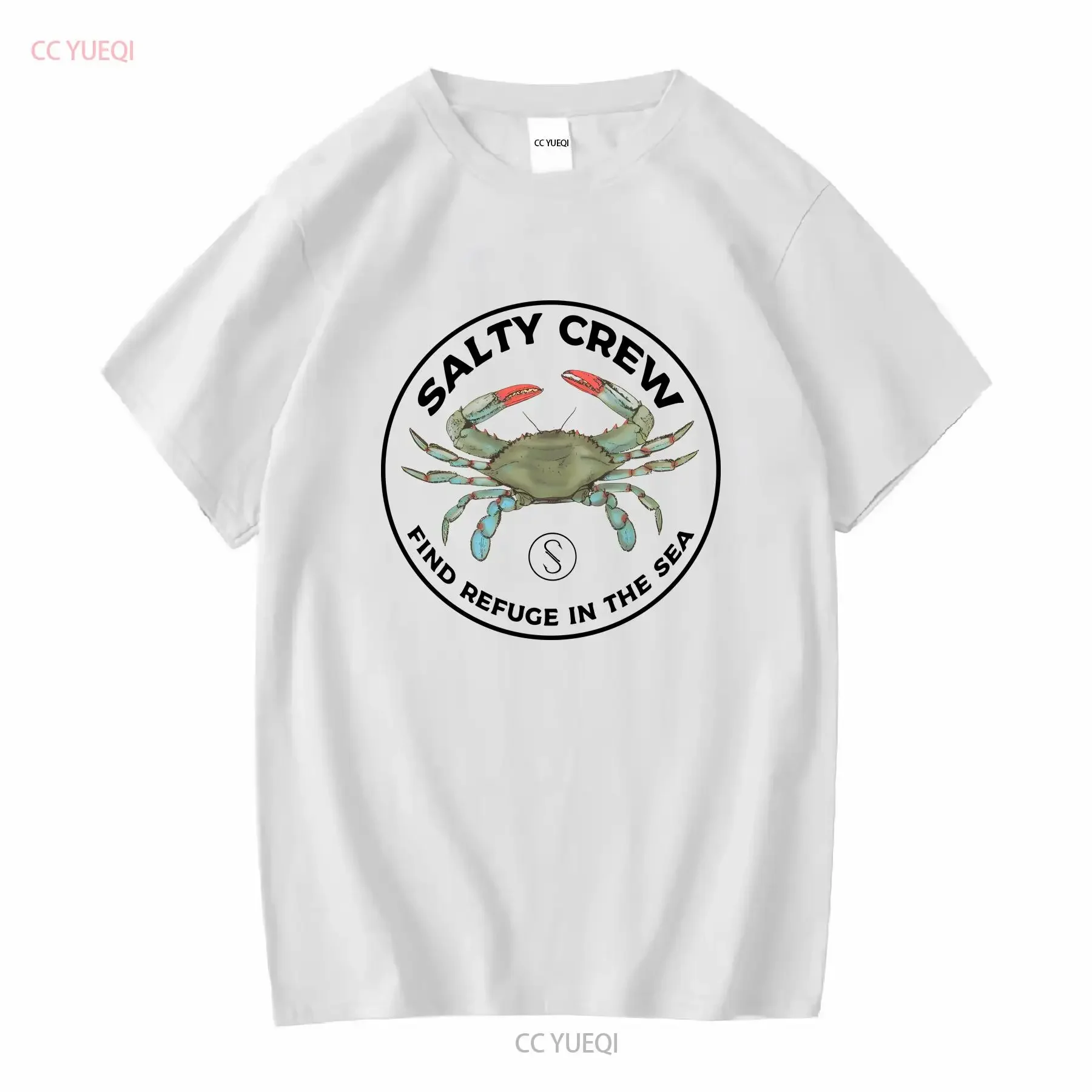 

Salty Crew Blue Crabber Premium SS T Shirt long or short sleeves vintage Washed graphic Comfortable Unisex streetwear Stretched